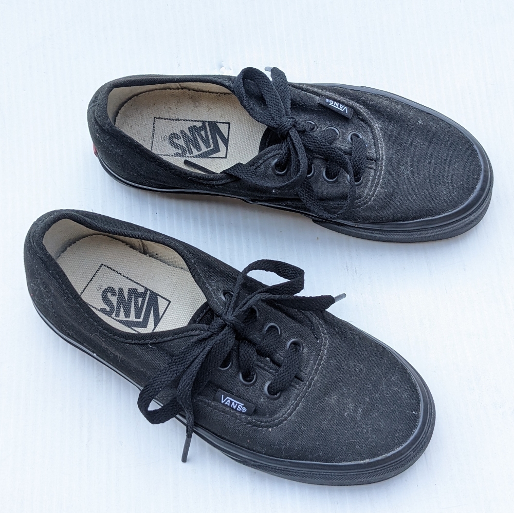 VANS black canvas low top sneakers - Picture 8 of 10